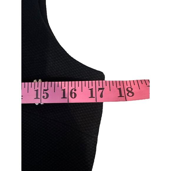 Laundry by Shelli Segal 90s Black Floral Daisy Embroidered Sleeveless Dress Sz 8 - Picture 6 of 7